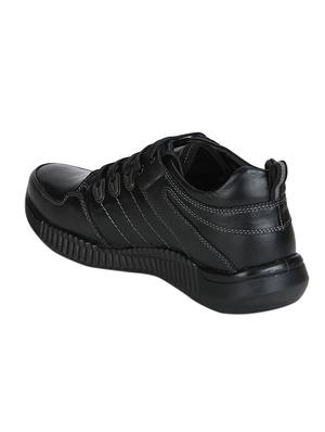 black leather lace up shoes - 15700332 - Standard Image - 4