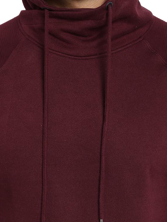 maroon cotton sweatshirt - 15700337 - Zoom Image - 4