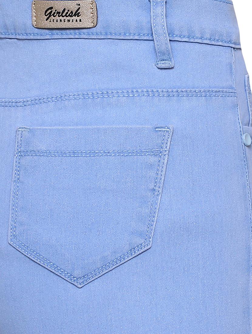 frayed hem mid rise jeans - 15701313 - Zoom Image - 4