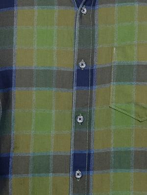 green cotton casual shirt - 15703042 - Standard Image - 4