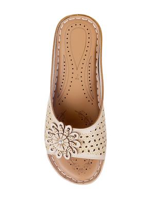 beige slip on sandal - 15704288 - Standard Image - 4