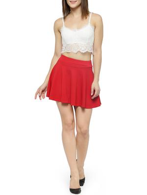 Hot red skater mini skirt - 15705297 - Standard Image - 4