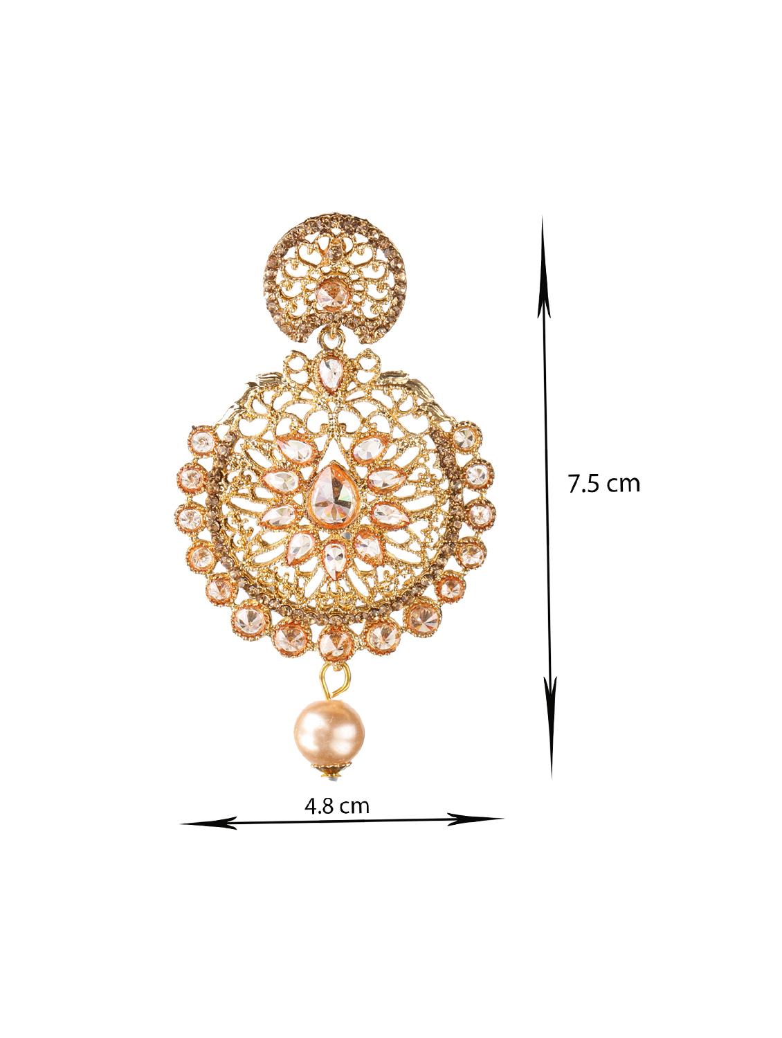 Gold Tone Drop Earrings - 15706258 - Zoom Image - 4