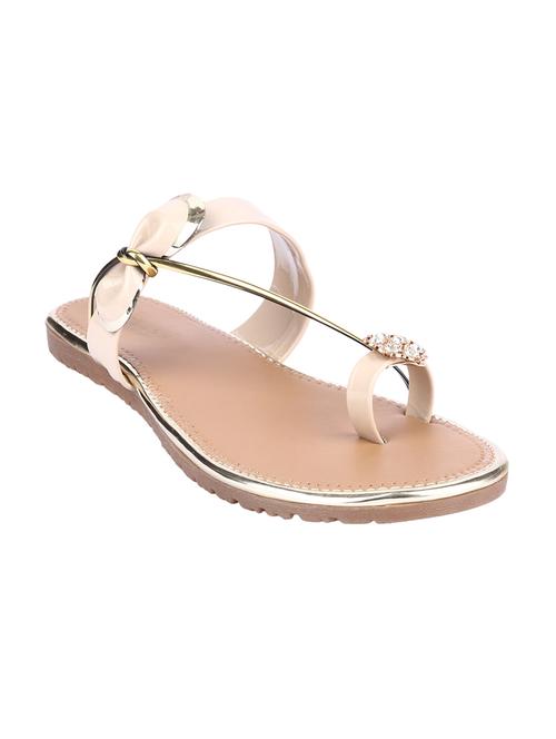 beige one toe sandals - 15706505 - Standard Image - 1