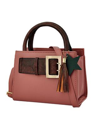 pink leatherette (pu) regular sling bag - 15707055 - Standard Image - 4