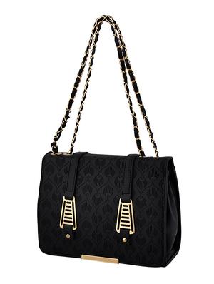 black leatherette (pu) regular handbag - 15707074 - Standard Image - 4