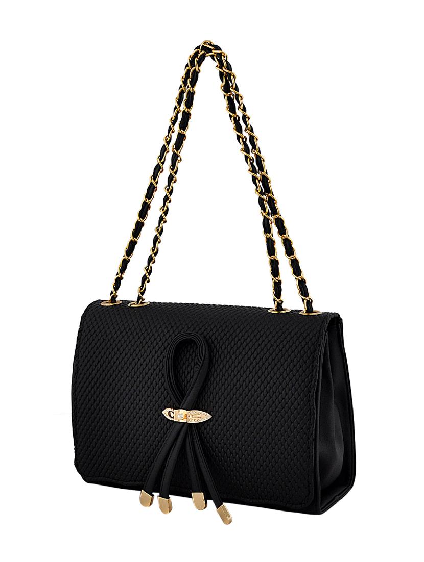 black leatherette (pu) combo handbag - 15707077 - Zoom Image - 4