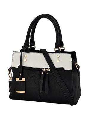 black leatherette (pu) regular handbag - 15707088 - Standard Image - 4