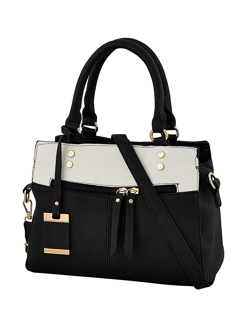 black leatherette (pu) regular handbag - 15707088 - Zoom Image - 4