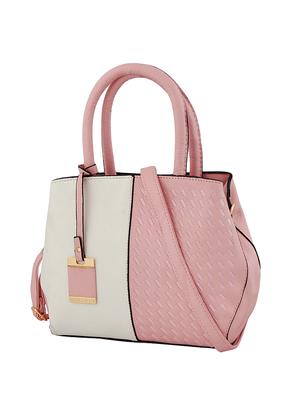 pink leatherette (pu) regular handbag - 15707094 - Standard Image - 4