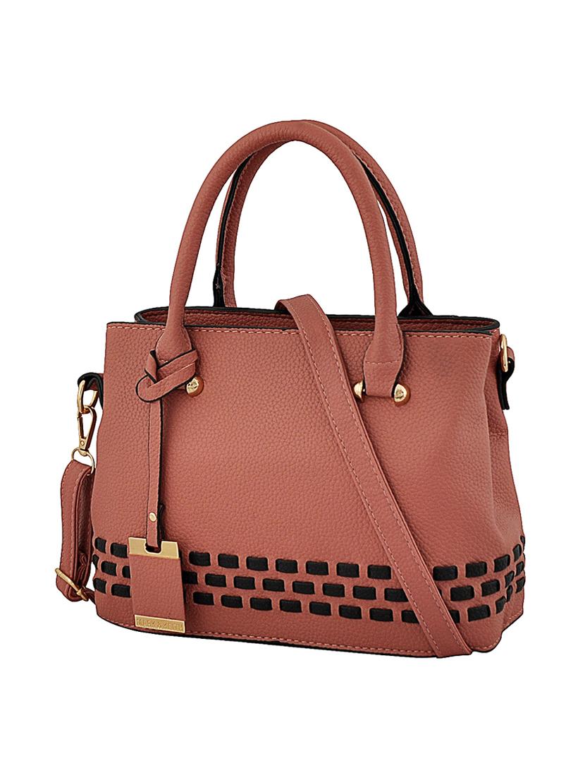 brown leatherette (pu) regular handbag - 15707096 - Zoom Image - 4