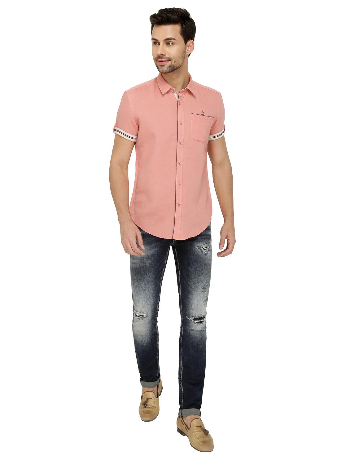 pink cotton blend casual shirt - 15707159 - Zoom Image - 4