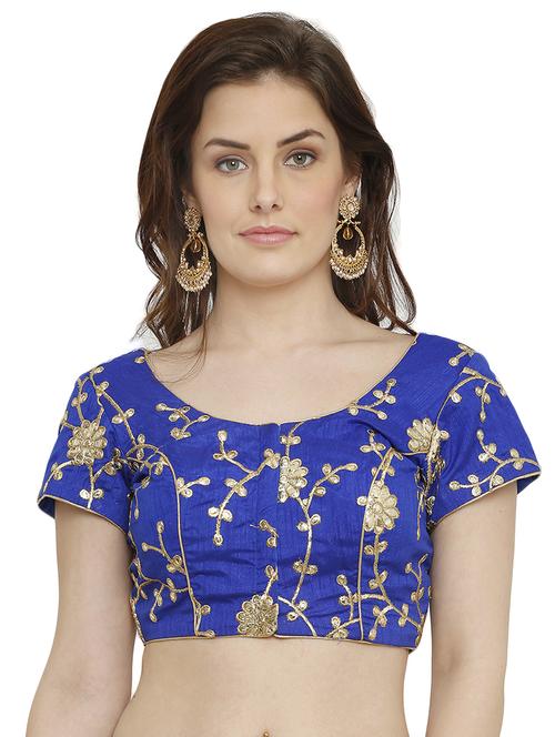 Gota patti blouse with drawstring - 15707936 - Standard Image - 1