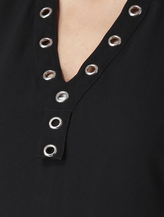 eyelet detail layered jumpsuit - 15708112 - Zoom Image - 4