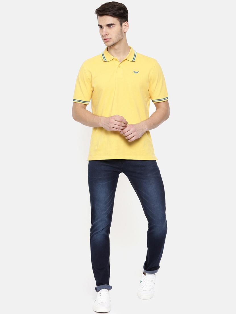 blue cotton blend washed jeans - 15709860 - Zoom Image - 4