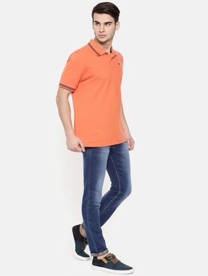 blue cotton blend washed jeans - 15709869 - Standard Image - 4