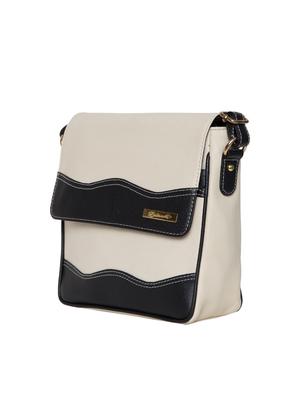 white leatherette (pu) messenger sling bag - 15710333 - Standard Image - 4