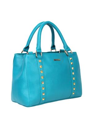 blue leatherette (pu) regular handbag - 15710351 - Standard Image - 4