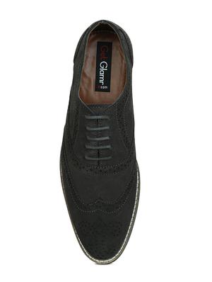 grey Suede lace-up brouges - 15713387 - Standard Image - 4