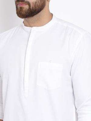 white cotton casual shirt - 15713430 - Standard Image - 4