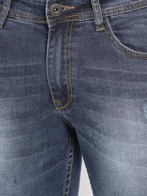 blue cotton washed jeans - 15713469 - Standard Image - 4