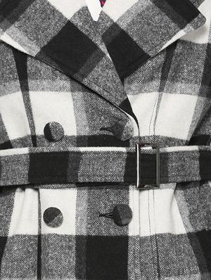 checkered double breasted overcoat - 15713840 - Standard Image - 4