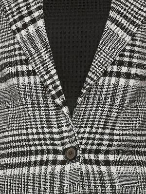 Checked lapel neck overcoat - 15713847 - Standard Image - 4