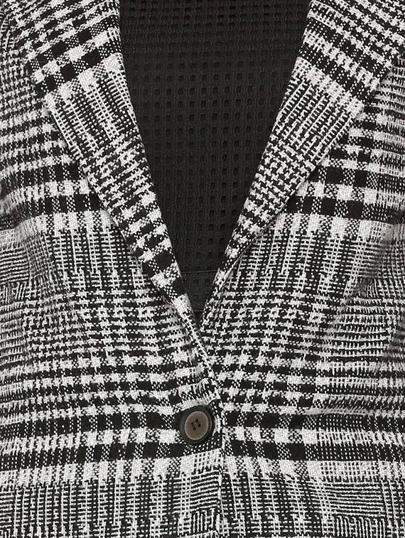 Checked lapel neck overcoat - 15713847 - Zoom Image - 4
