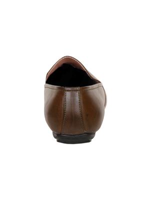 brown leatherette slip on loafers - 15715952 - Standard Image - 4
