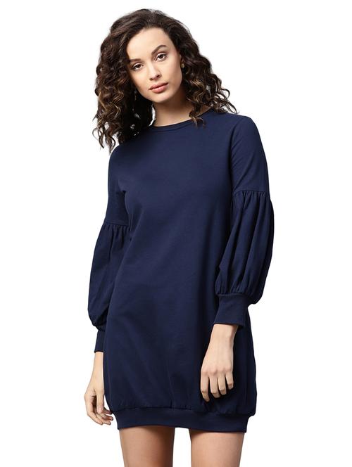 lantern sleeve sweatshirt dress - 15716875 - Standard Image - 1