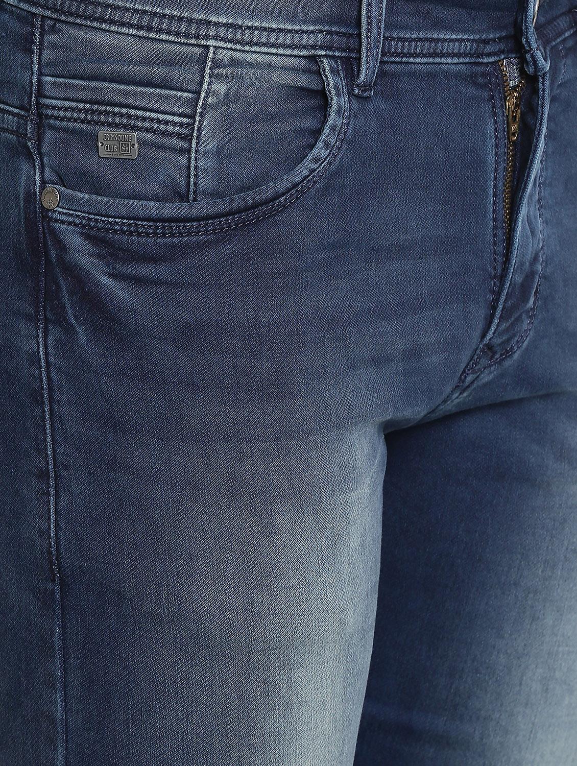 blue cotton washed jeans - 15721458 - Zoom Image - 4