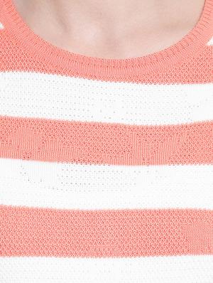 asymmetric hem striped pullover - 15721731 - Standard Image - 4