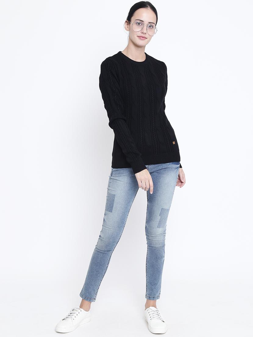 ribbed edge cable knit pullover - 15721734 - Zoom Image - 4