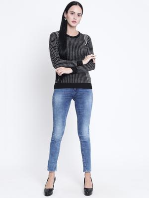 crew neck ribbed edge pulover - 15721735 - Standard Image - 4