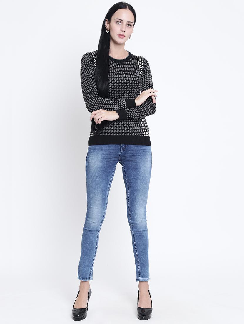 crew neck ribbed edge pulover - 15721735 - Zoom Image - 4