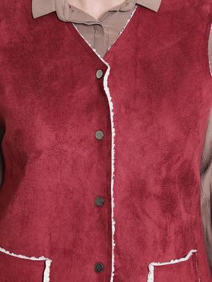 lace detail pocket patch waistcoat - 15721753 - Standard Image - 4