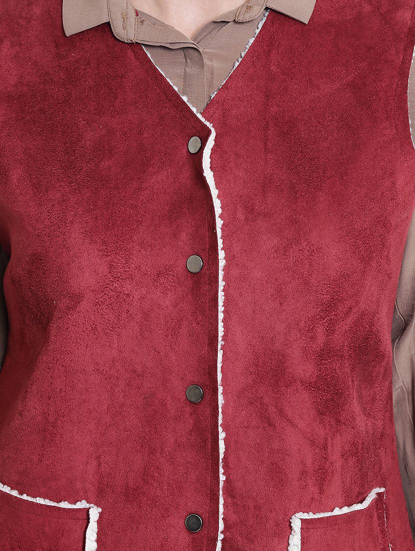 lace detail pocket patch waistcoat - 15721753 - Zoom Image - 4