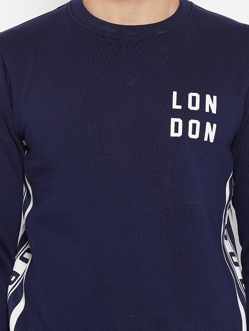 navy blue cotton sweatshirt - 15722227 - Zoom Image - 4