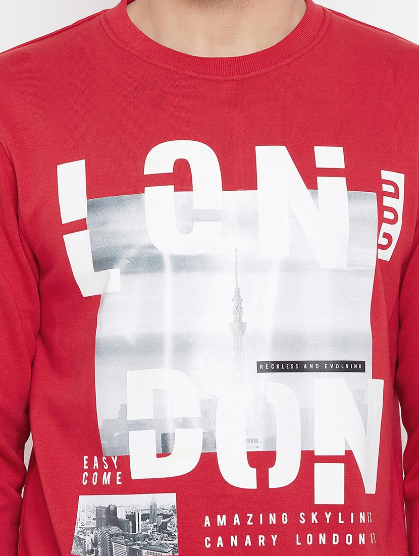 red cotton sweatshirt - 15722232 - Zoom Image - 4