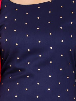 foil print straight kurta plazzo set - 15724124 - Standard Image - 4
