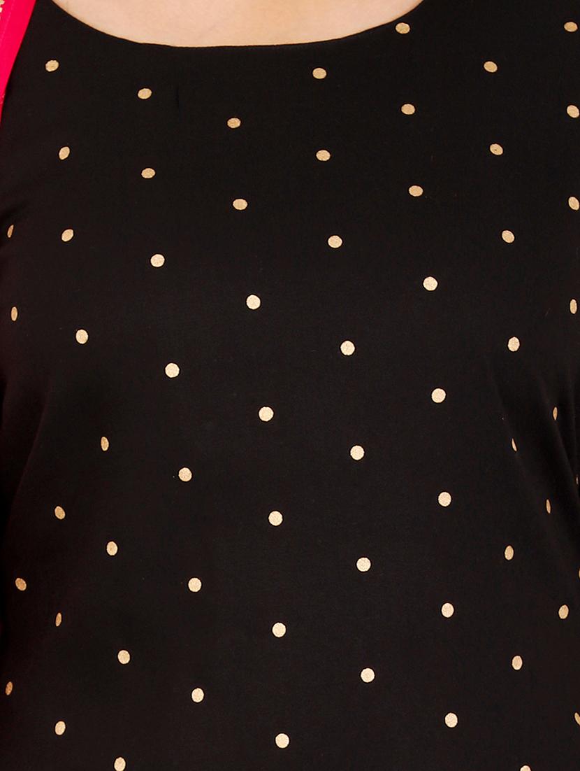 foil print straight kurta plazzo set - 15724125 - Zoom Image - 4