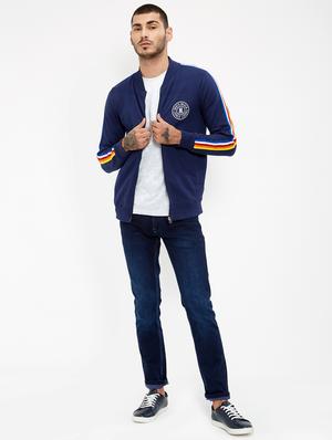 navy blue cotton casual jacket - 15724440 - Standard Image - 4