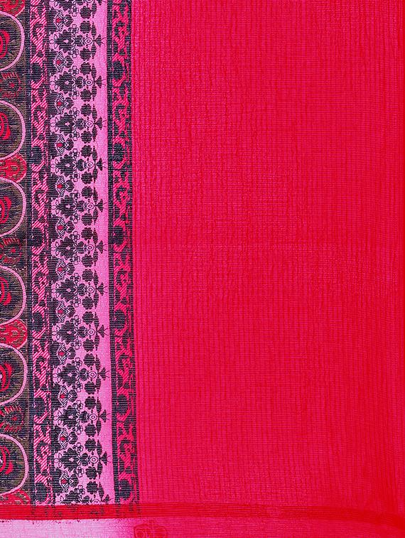 paisley printed saree with blouse - 15724735 - Zoom Image - 4