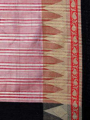 temple zari border woven saree with blouse - 15724738 - Standard Image - 4
