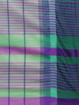 striped woven saree with blouse - 15724741 - Standard Image - 4