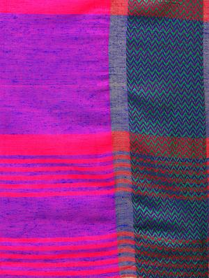 chevron zari border woven saree with blouse - 15724743 - Standard Image - 4