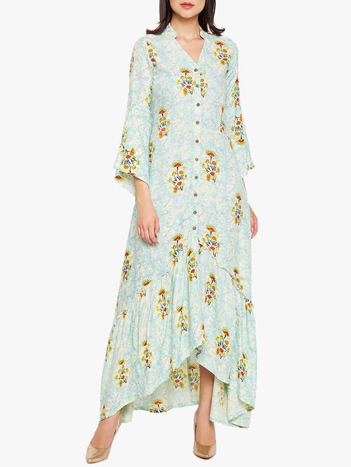 button detail asymmetric dress - 15725677 - Very Small Image - 1