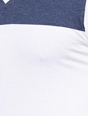 white cotton color block t-shirt - 15725947 - Standard Image - 4