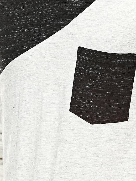 white cotton color block t-shirt - 15726029 - Zoom Image - 4