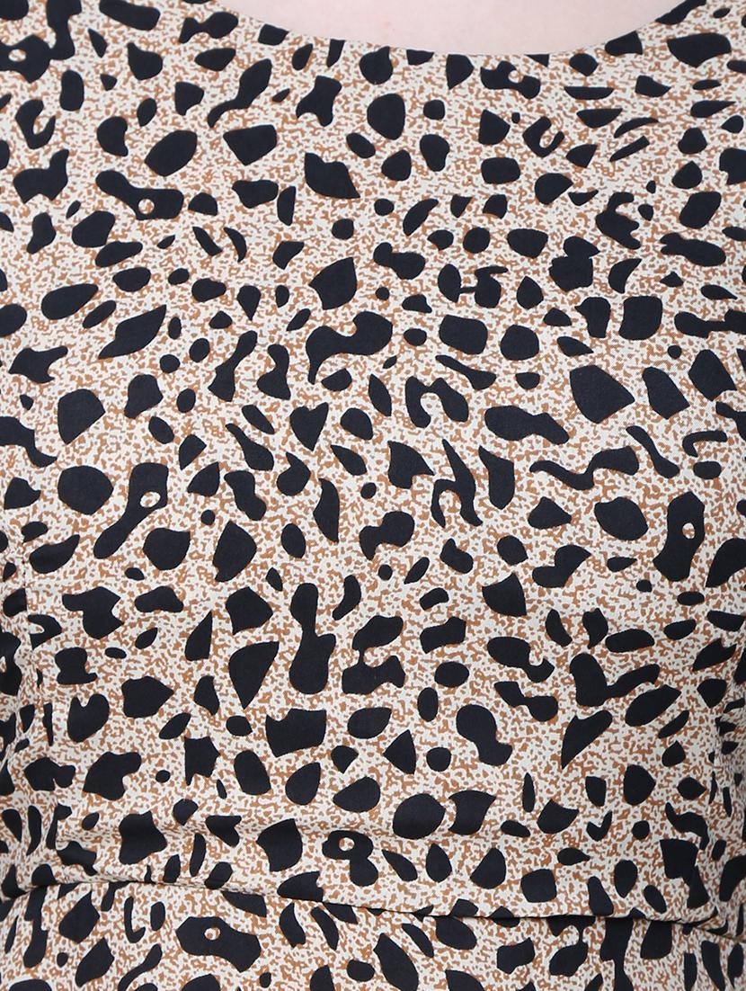 round neck animal print maxi dress - 15726104 - Zoom Image - 4